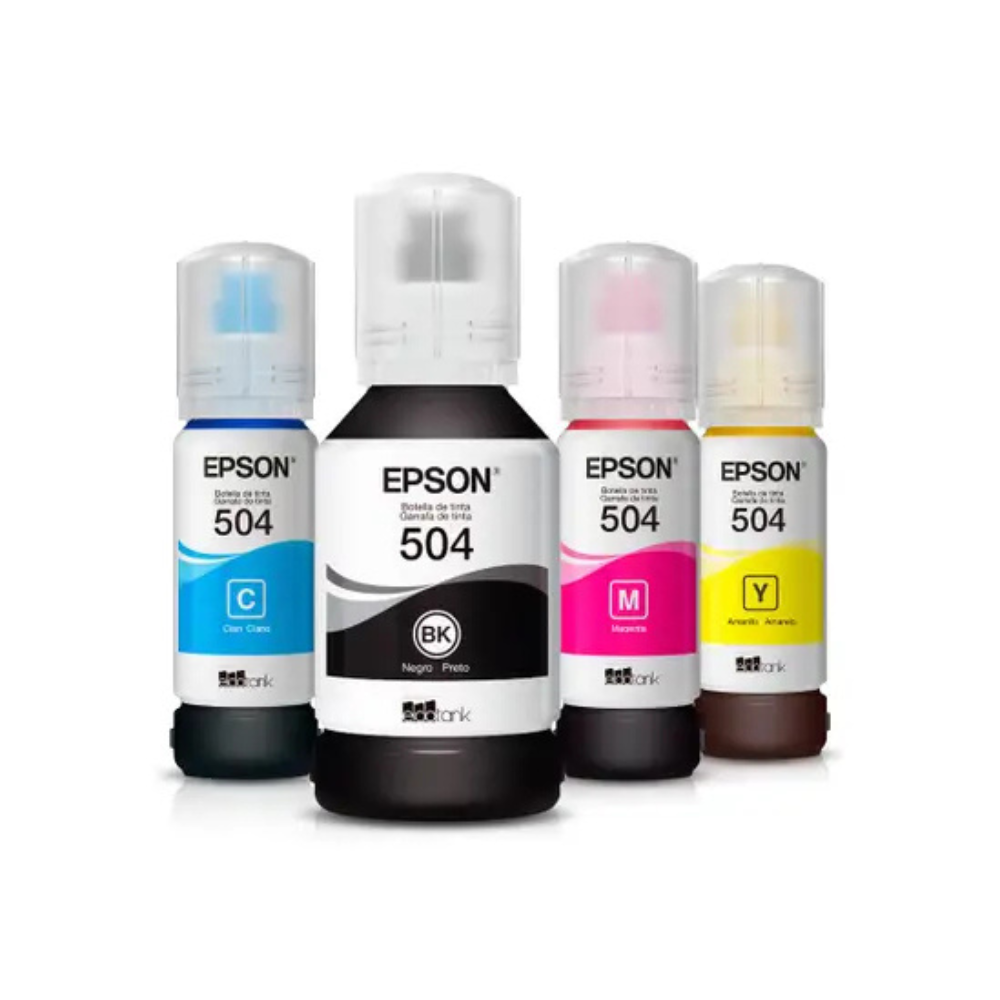 PACK DE TINTA EPSON T504 NEGRO, CIAN, MAGENTA, AMARILLO - 1