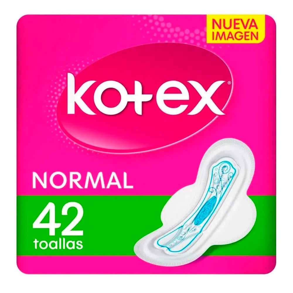 TOALLA FEMENINA KOTEX NORMAL TELA CON ALAS X42 UN - 1