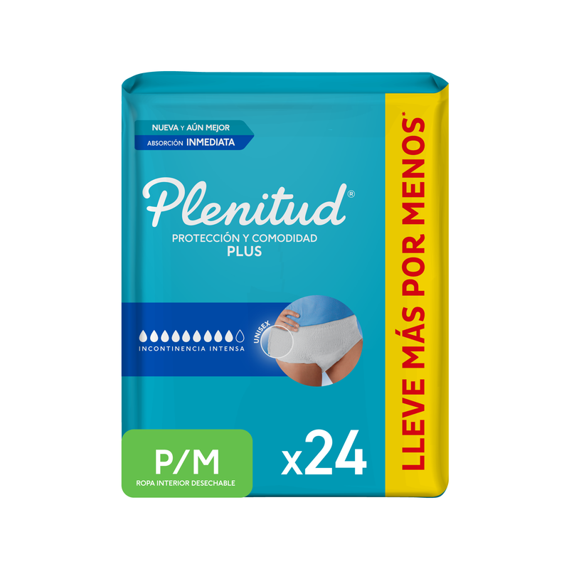 ROPA INTERIOR PLENITUD PROTECT PLUS PEQUEÑO/MEDIANO X24 UN - 1