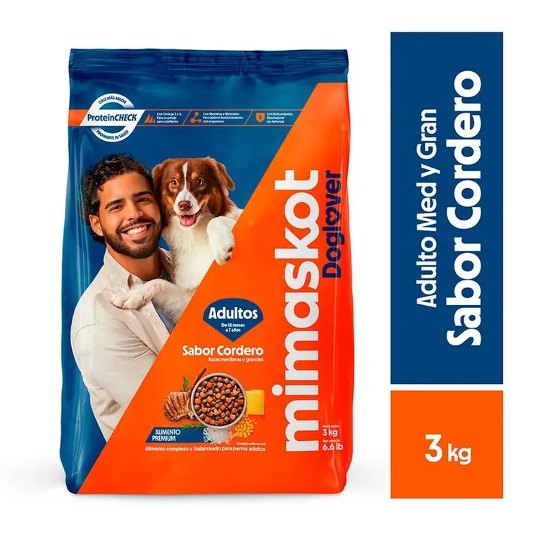 MIMASKOT ADULTOS CORDERO RAZAS MEDGRAN 3 KG - 1
