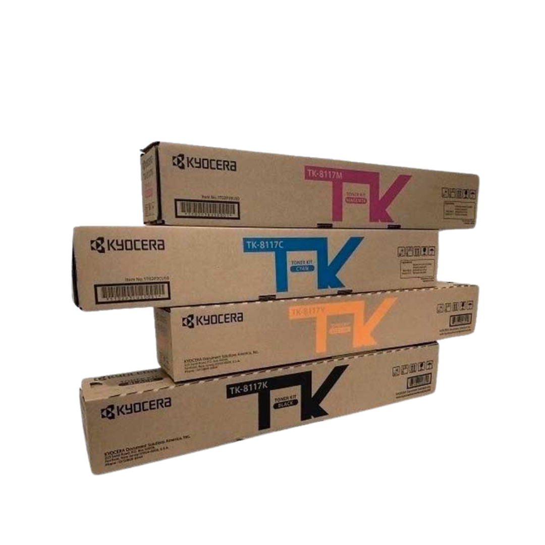 PACK DE TONER DE IMPRESION KYOCERA TK-8117 COLOR NEGRO, CIAN, MAGENTA, AMARILLO - 1