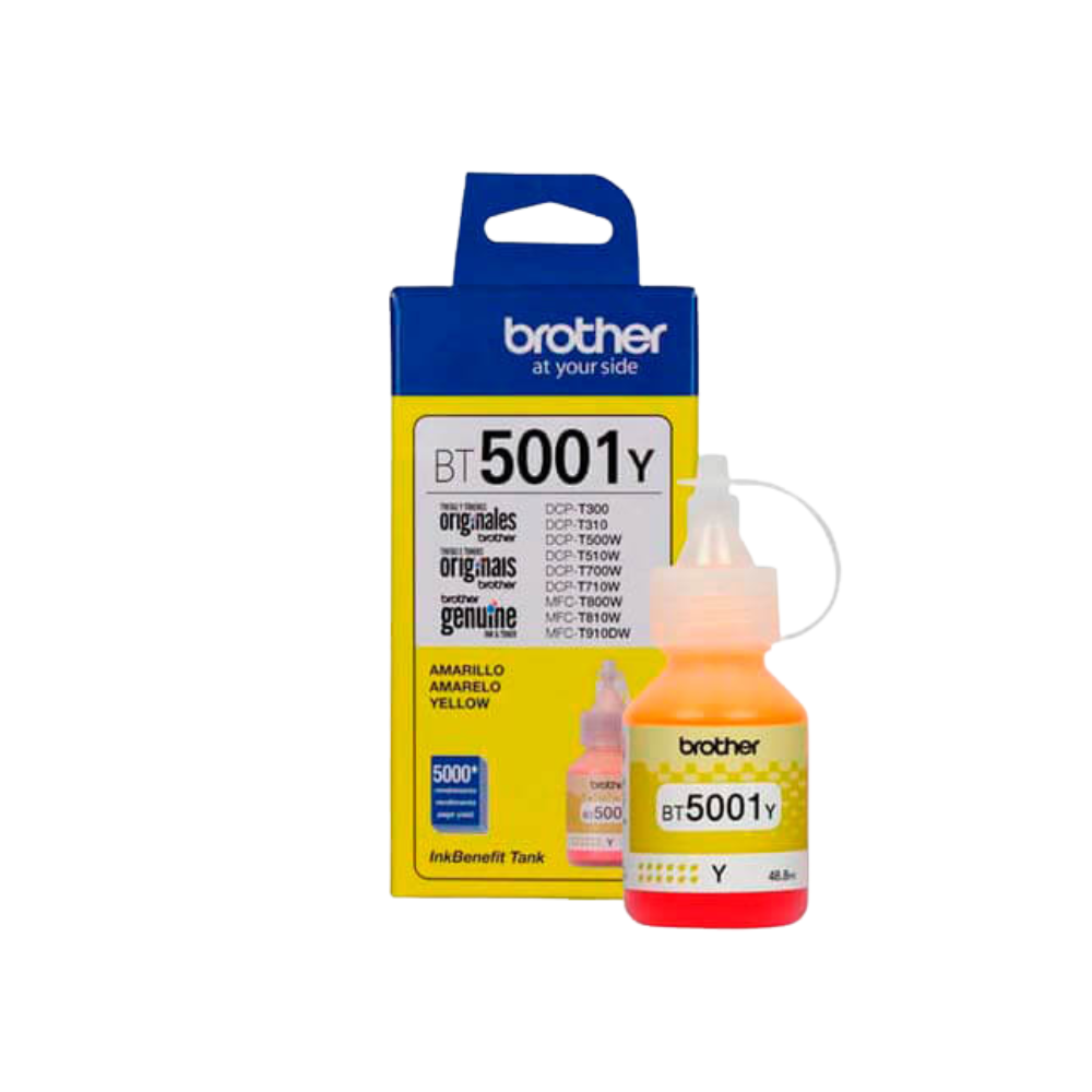 TINTA DE IMPRESION PARA BROTHER BT5001Y AMARILLO - 1
