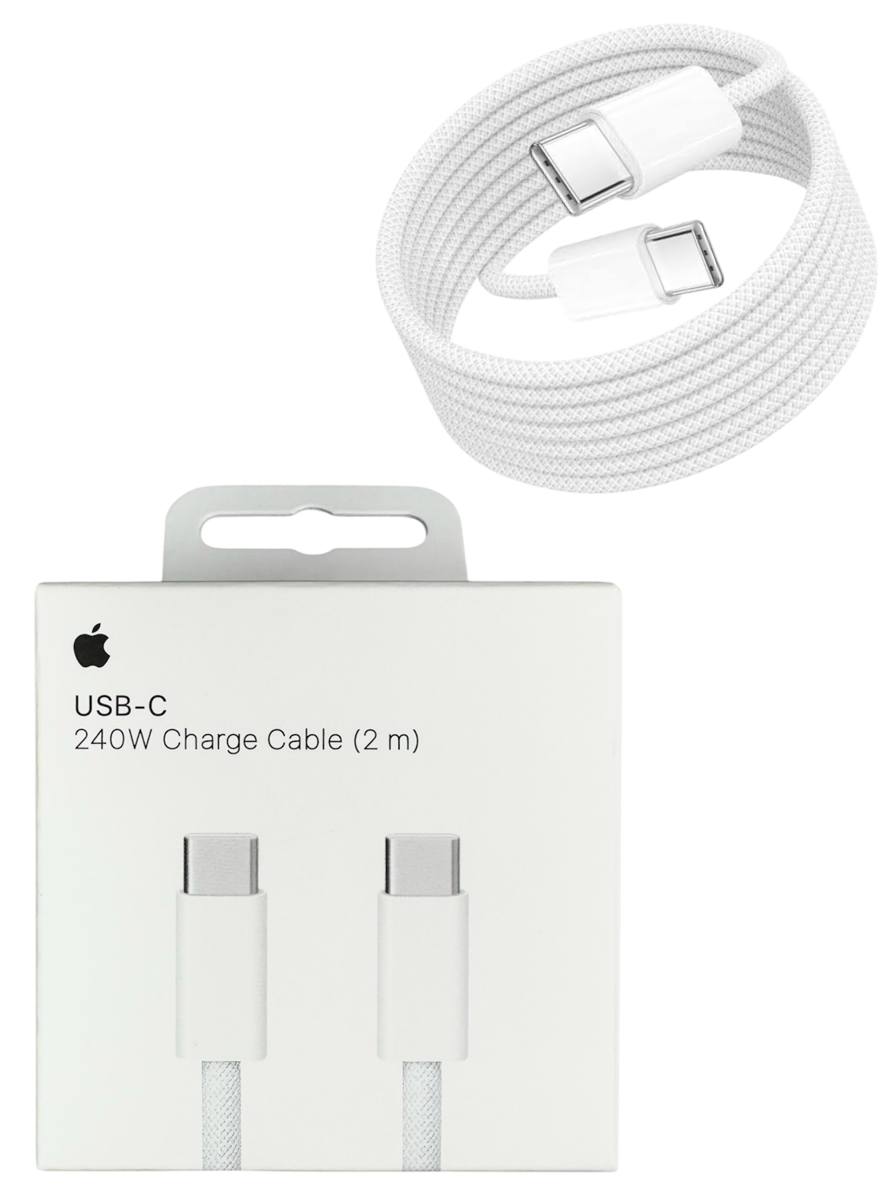 CABLE APPLE TIPO C PARA IPGONE 15,15+,15PRO,15PROMAX TRENZADO 2 METROS - 2