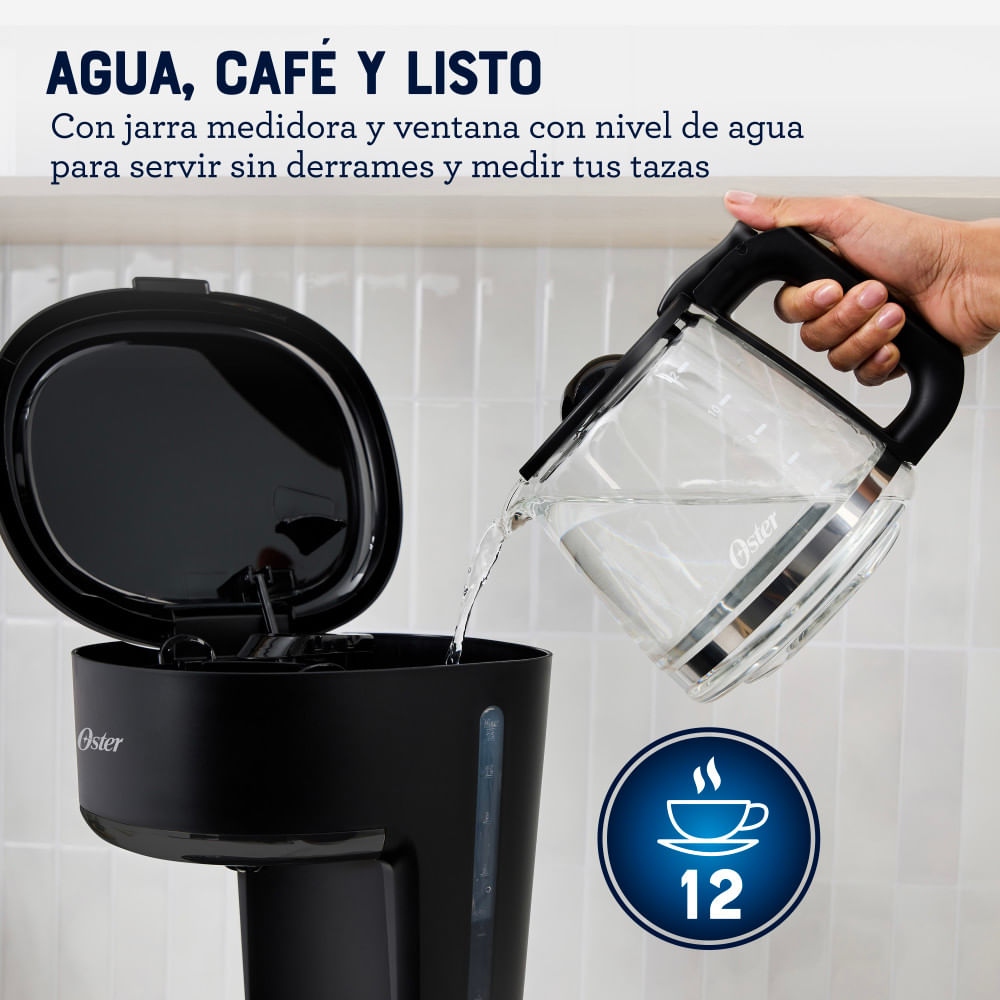 CAFETERA OSTER® DE 12 TAZAS CON FILTRO REUTILIZABLE BVSTDCS121B - 4