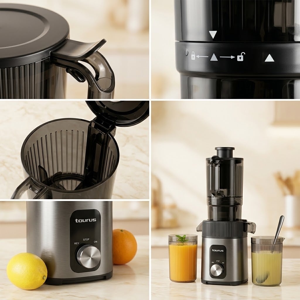 TAURUS EXTRACTOR DE JUGOS DE PRENSADO EN FRÍO MOD. SLOW JUICER - 3