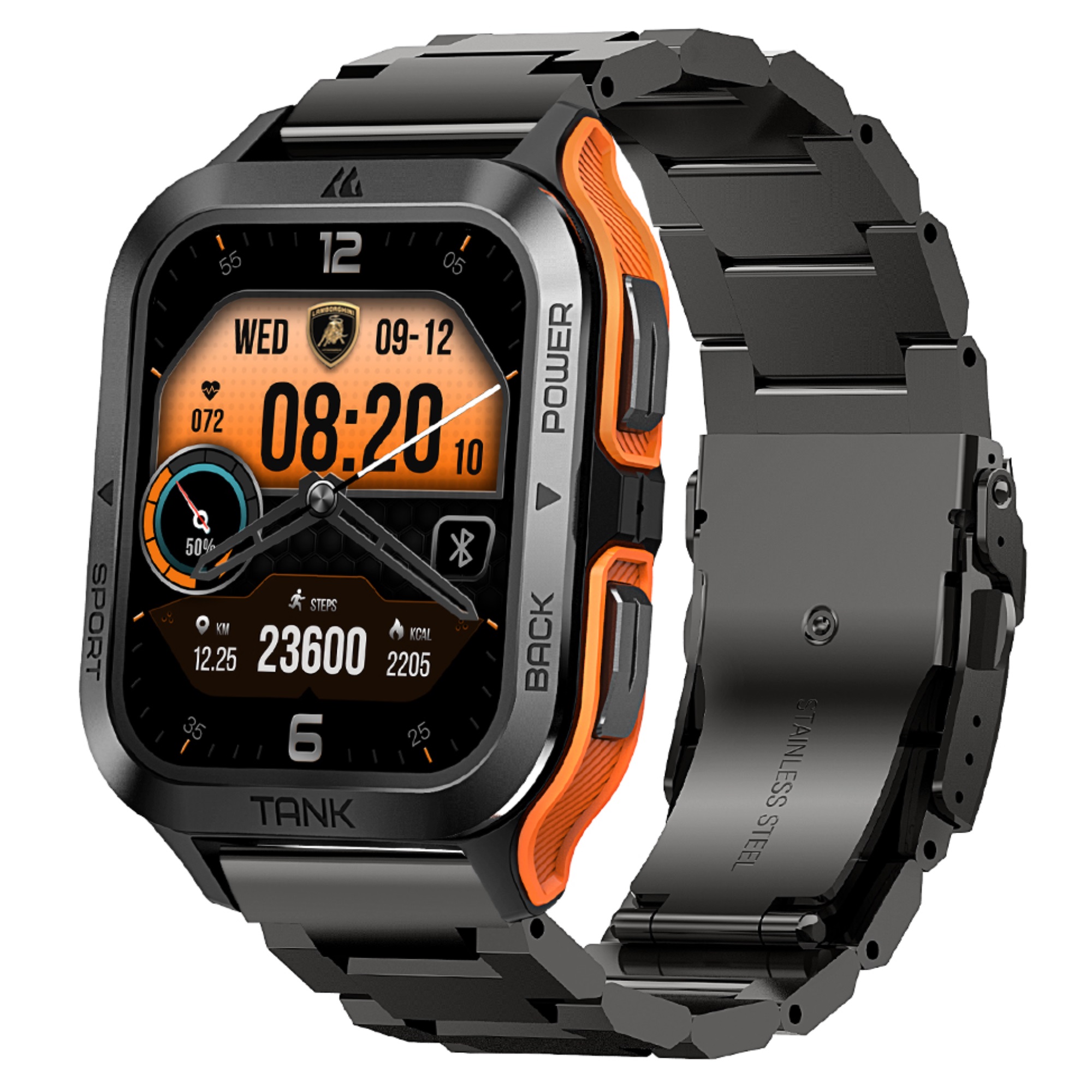 SMARTWATCH LAMBORGHINI AVENTADOR CERCHIO NEGRO METAL - 5