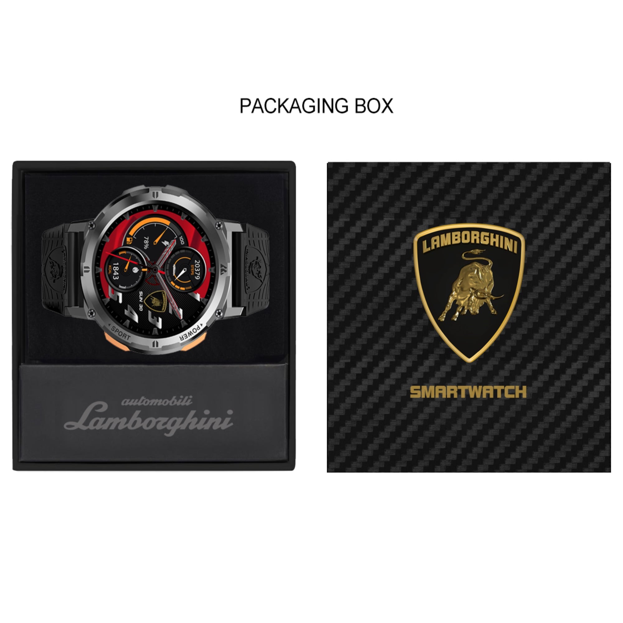 SMARTWATCH LAMBORGHINI AVENTADOR Q4 NEGRO - 4