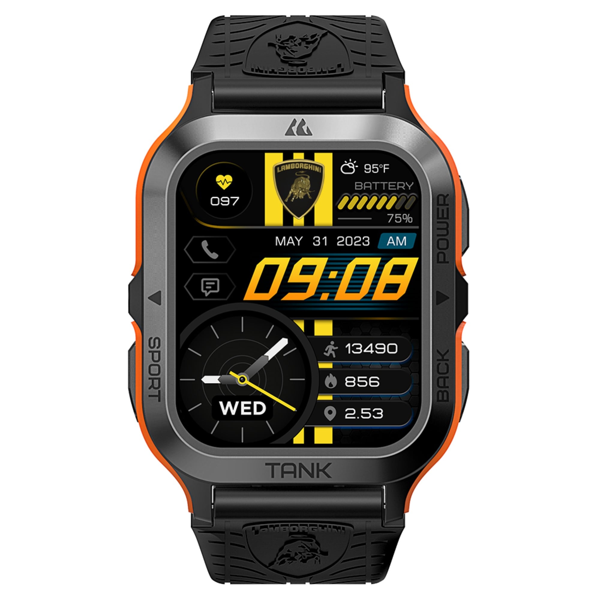 SMARTWATCH LAMBORGHINI AVENTADOR CERCHIO NEGRO - 1