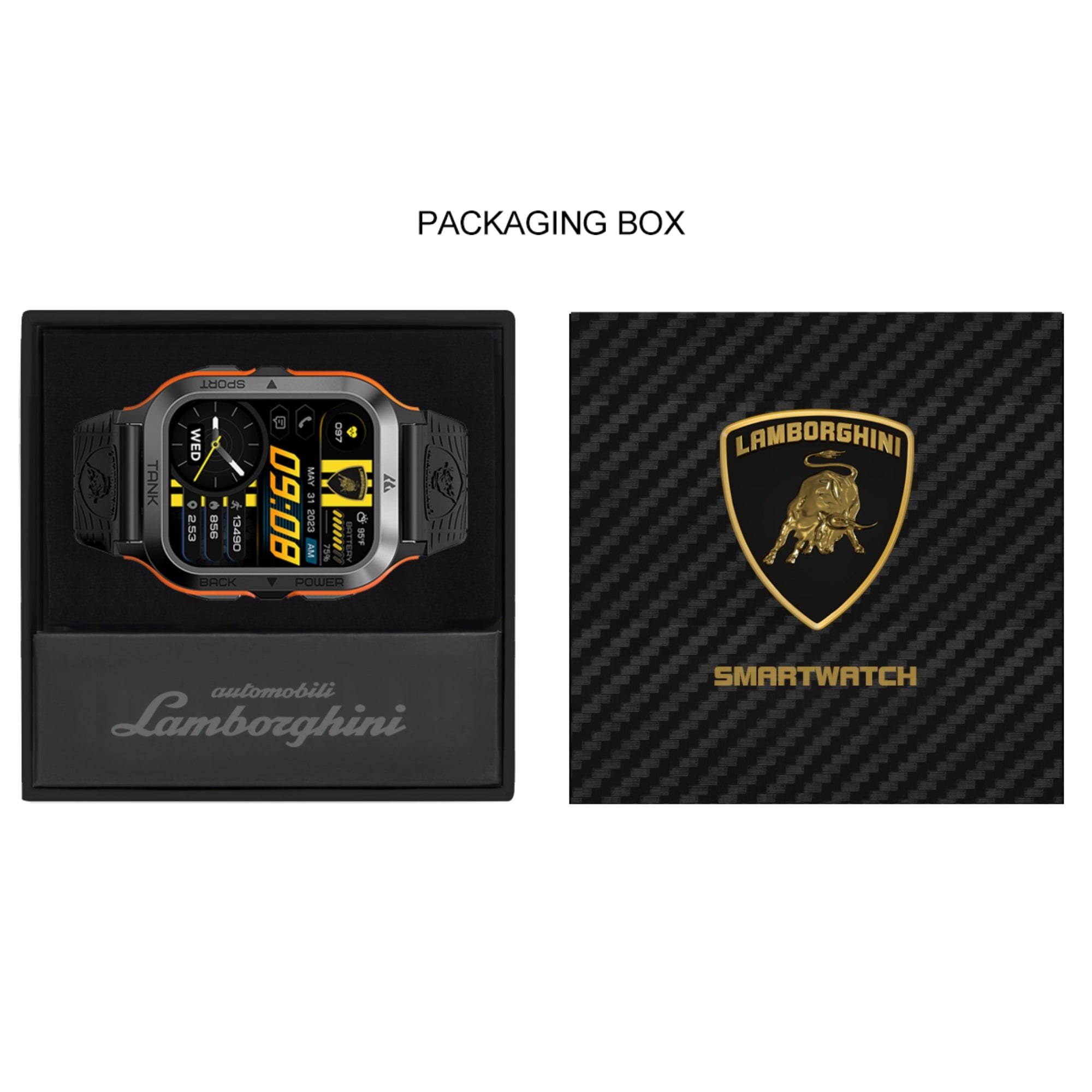 SMARTWATCH LAMBORGHINI AVENTADOR CERCHIO NEGRO - 5