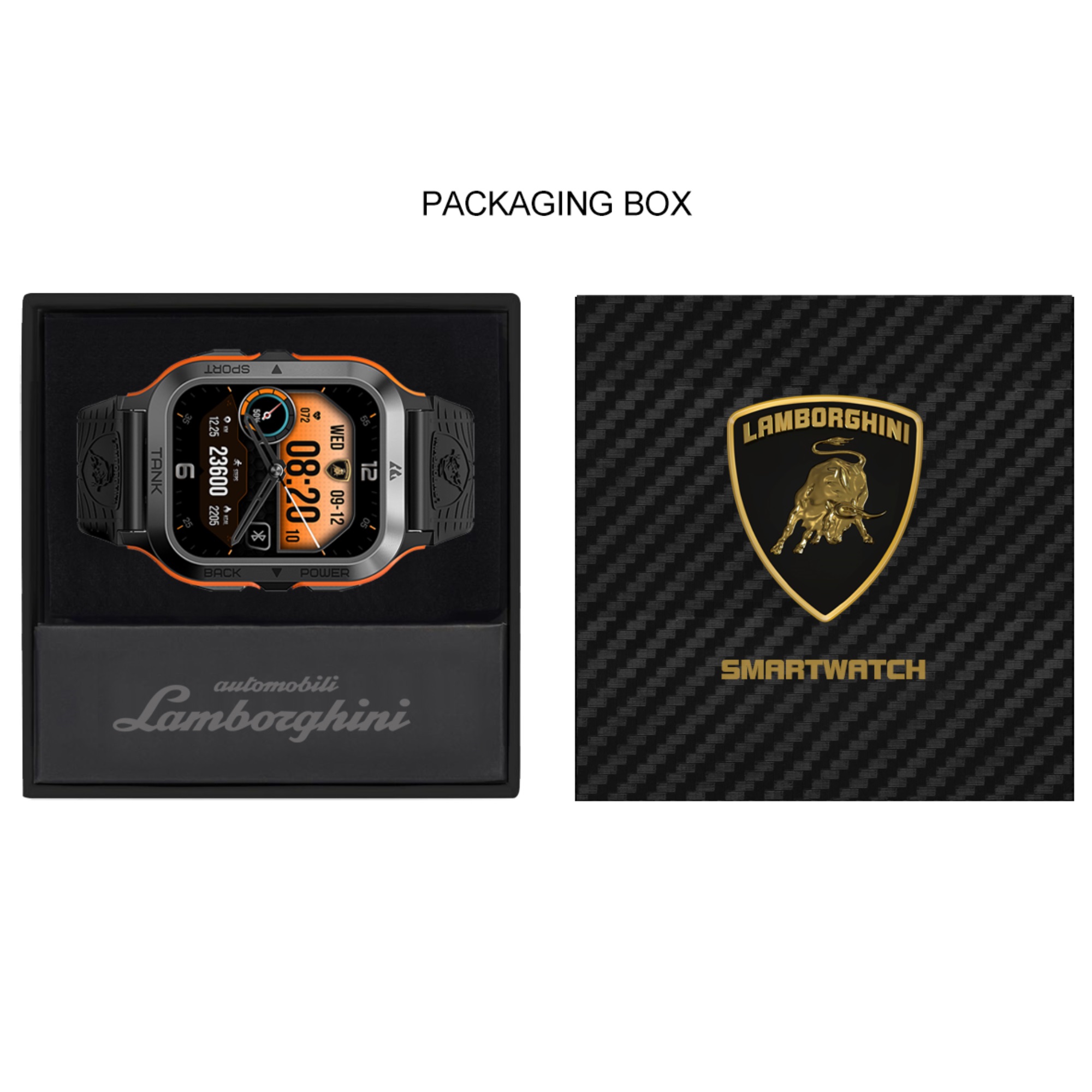 SMARTWATCH LAMBORGHINI AVENTADOR CERCHIO NEGRO - 6