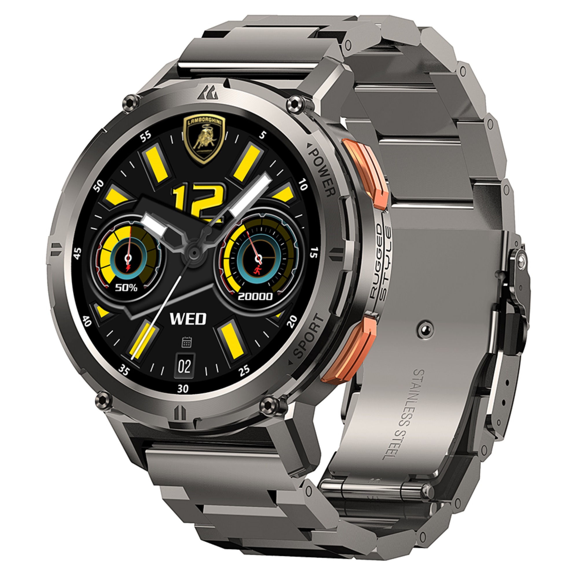 SMARTWATCH LAMBORGHINI AVENTADOR Q4 NEGRO METAL - 3