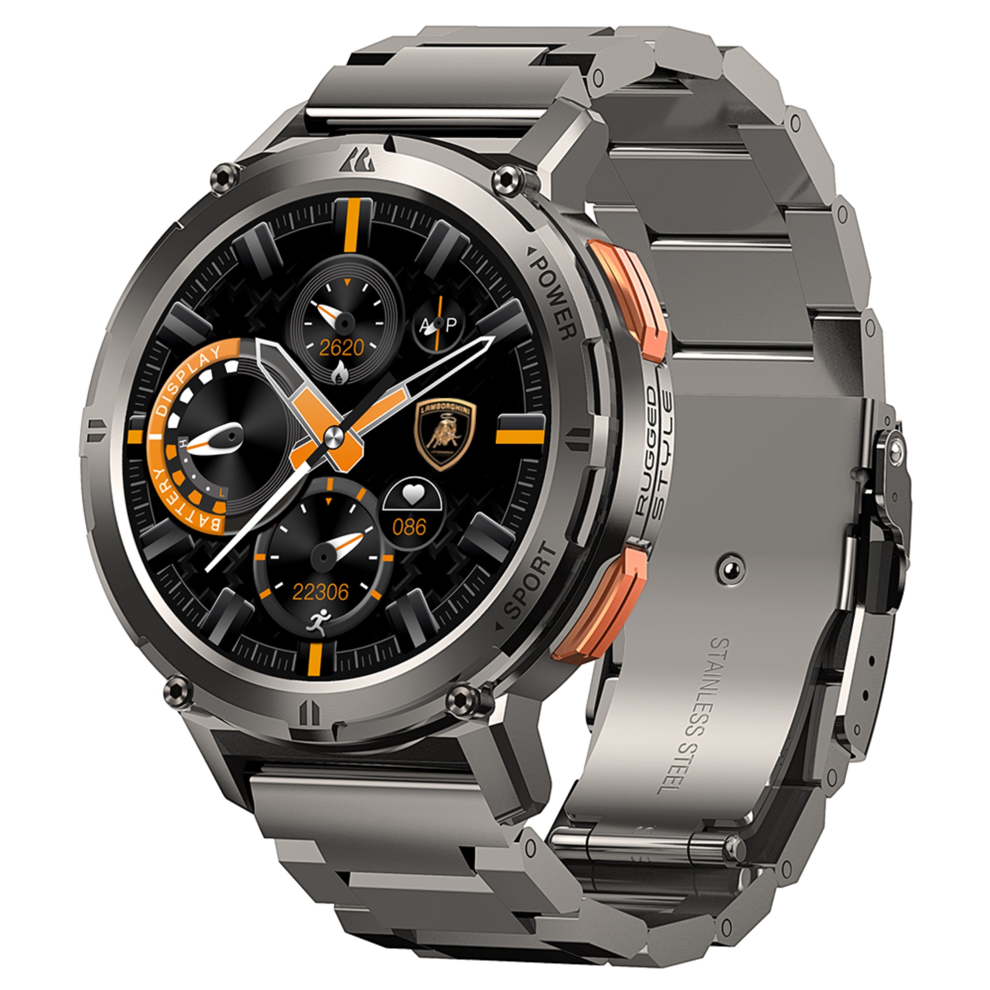 SMARTWATCH LAMBORGHINI AVENTADOR Q4 NEGRO METAL - 4