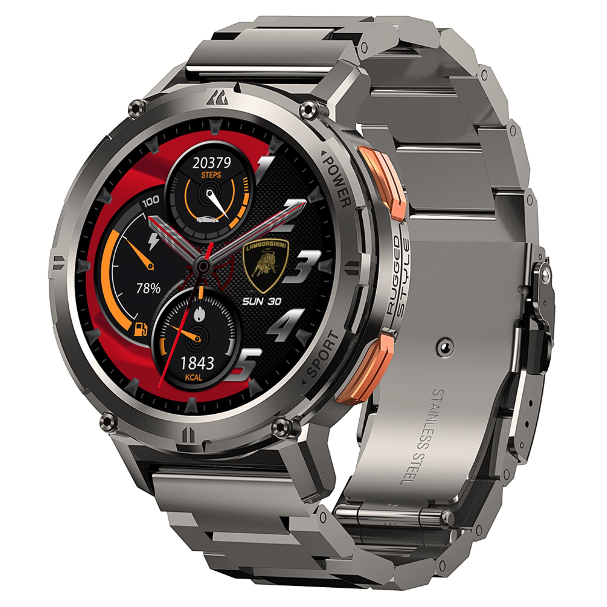 SMARTWATCH LAMBORGHINI AVENTADOR Q4 NEGRO METAL - 5