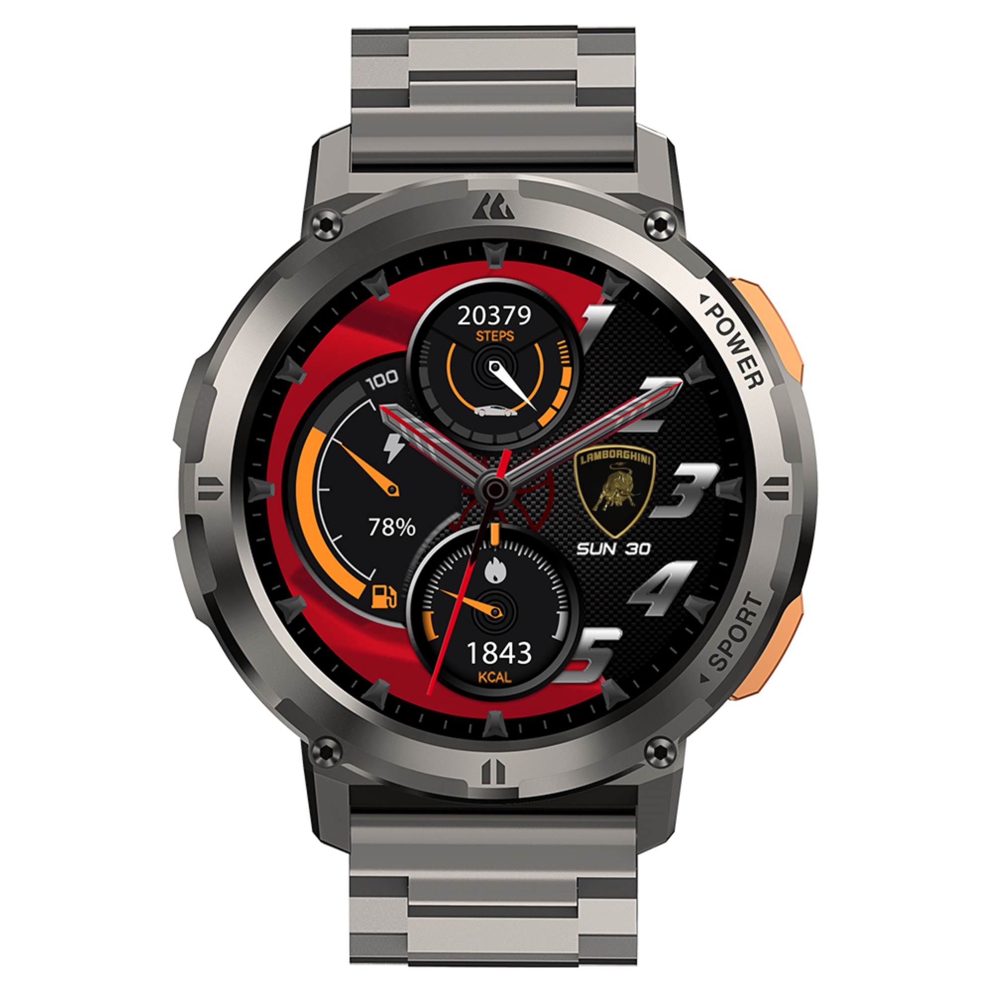 SMARTWATCH LAMBORGHINI AVENTADOR Q4 NEGRO METAL - 6