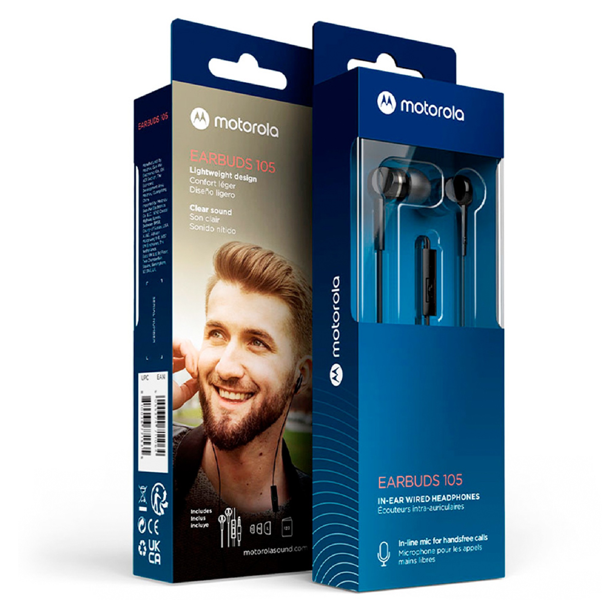 AUDIFONOS MOTOROLA MOTO EARBUDS 105 NEGRO - 3