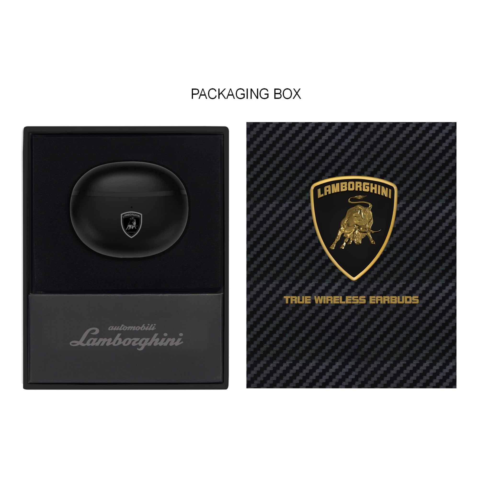 AUDÍFONOS LAMBORGHINI IN-EAR HURACAN 300 LAMBO BUD BLUETOOTH NEGRO - 4