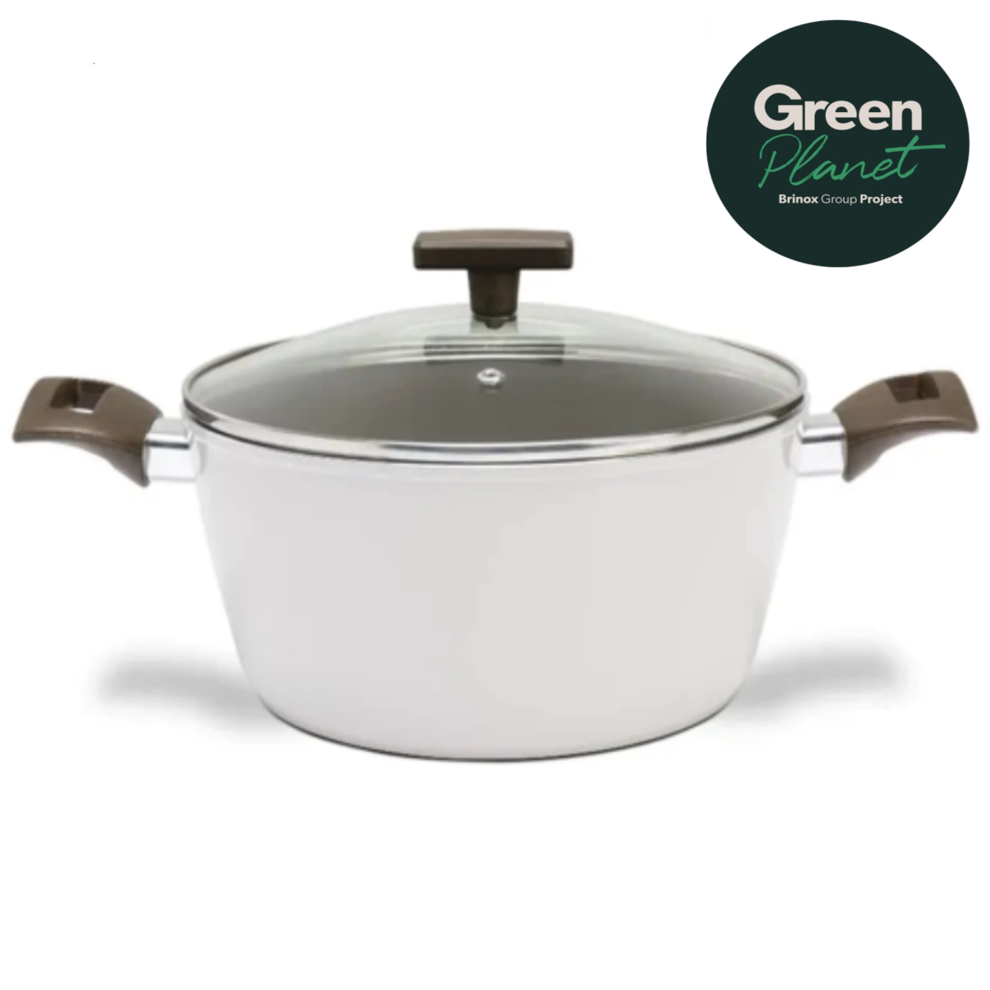 CACEROLA CON TAPA 24CM 3.8L BRINOX ORGANIKA GREENPLANET - 1