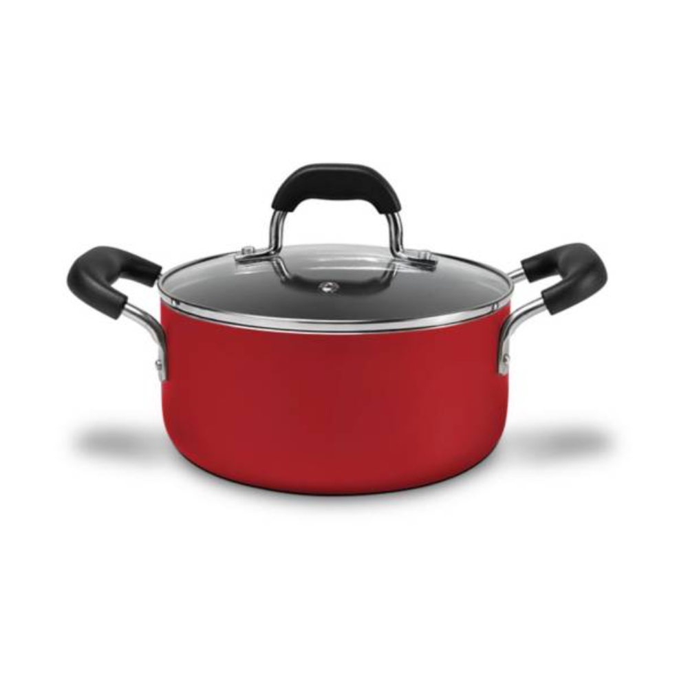CACEROLA CON TAPA 24CM 4.5L BRINOX SAFFRON ROJO - 1