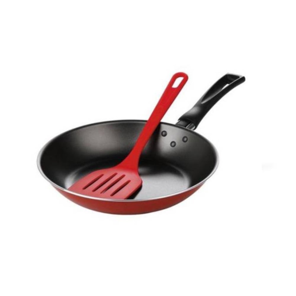 SARTÉN 22CM 1.2L ALUMINIO CON ESPÁTULA BRINOX GARLIC ROJO - 1