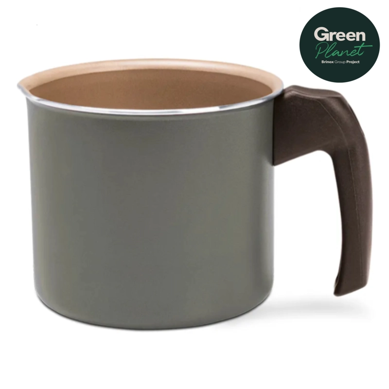 HERVIDOR LECHERO 14CM 1.8L BRINOX NATURALL VERDE GREENPLANET - 1