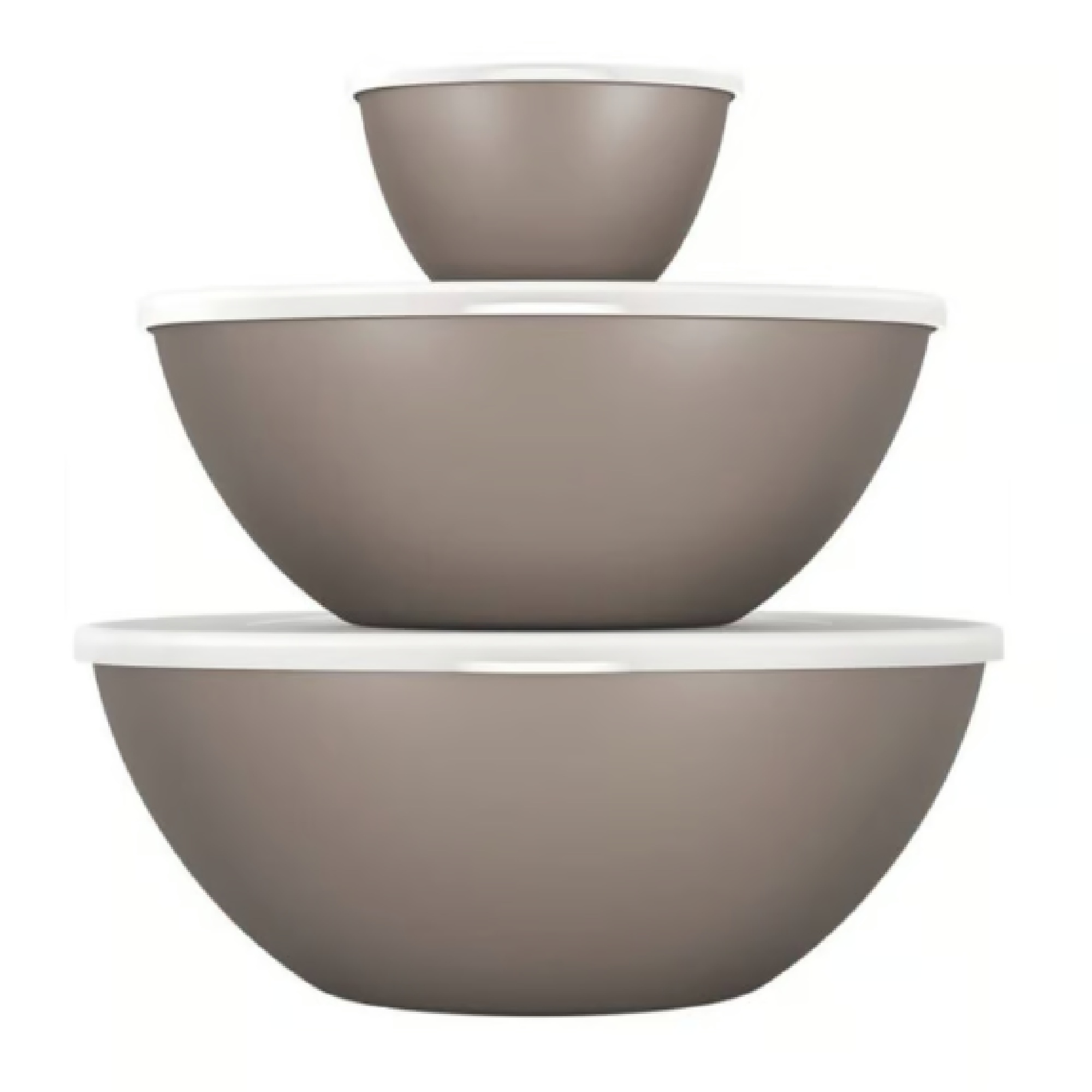 SET X3 CONTENEDORES DE PLASTICO 250ML 2.5L 3.5L COZA ESSENTIAL GRIS - 1