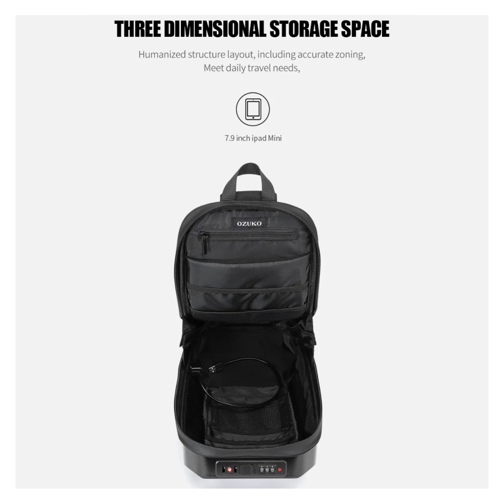MORRAL LED OZUKO 9499S Z SERIES ANTIRROBO BLUETOOTH GAMER PREMIUM USB SEGURO - 4