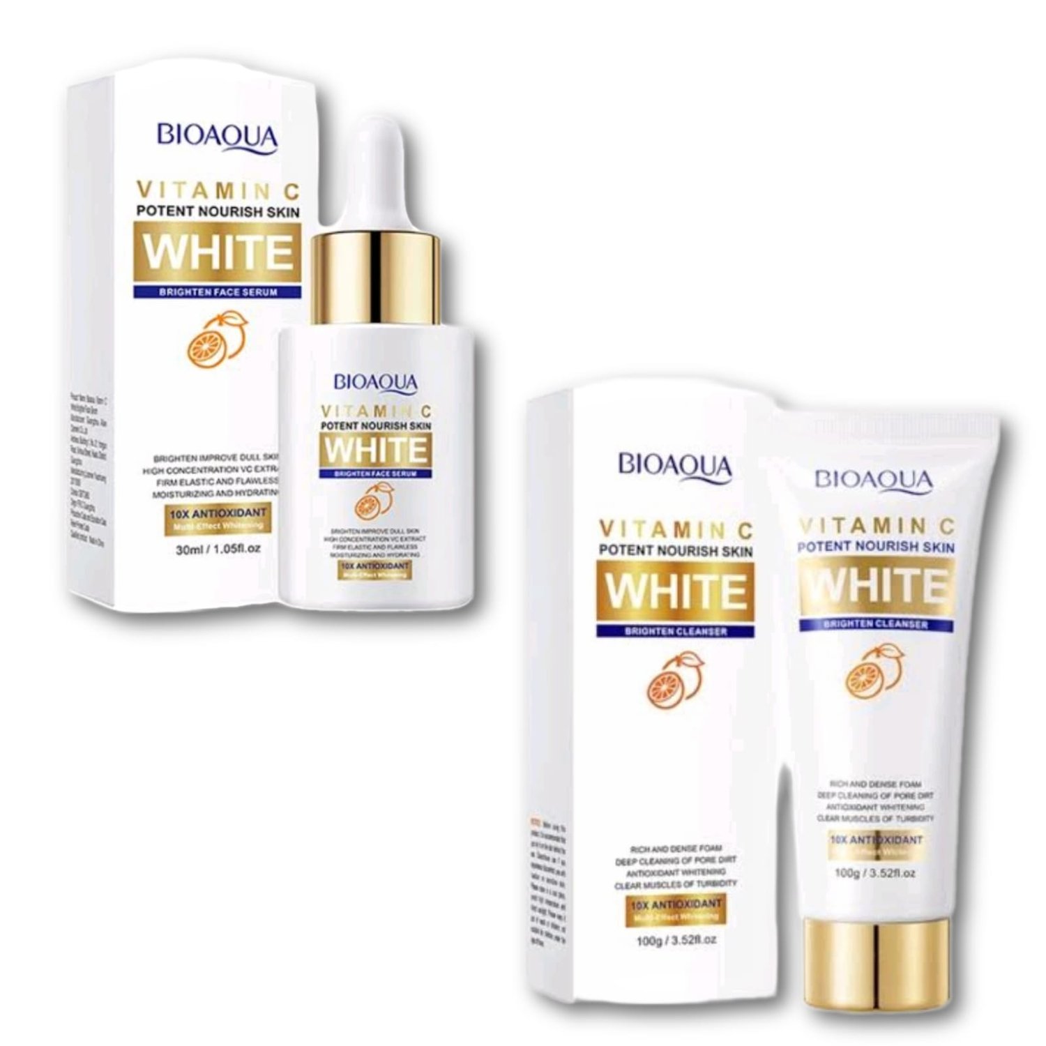 SERUM WHITE CON VITAMINA C 30ML + JABÓN FACIAL WHITE CON VITAMINA C 100G - 1