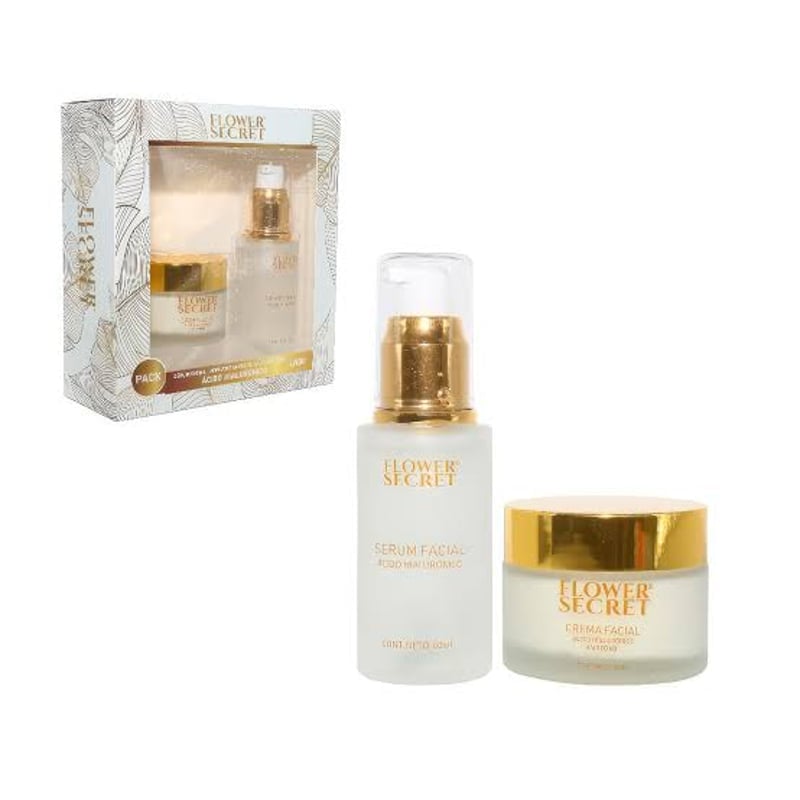 SET CREMA Y SERUM ÁCIDO HIALURONICO - FLOWER SECRET - 1