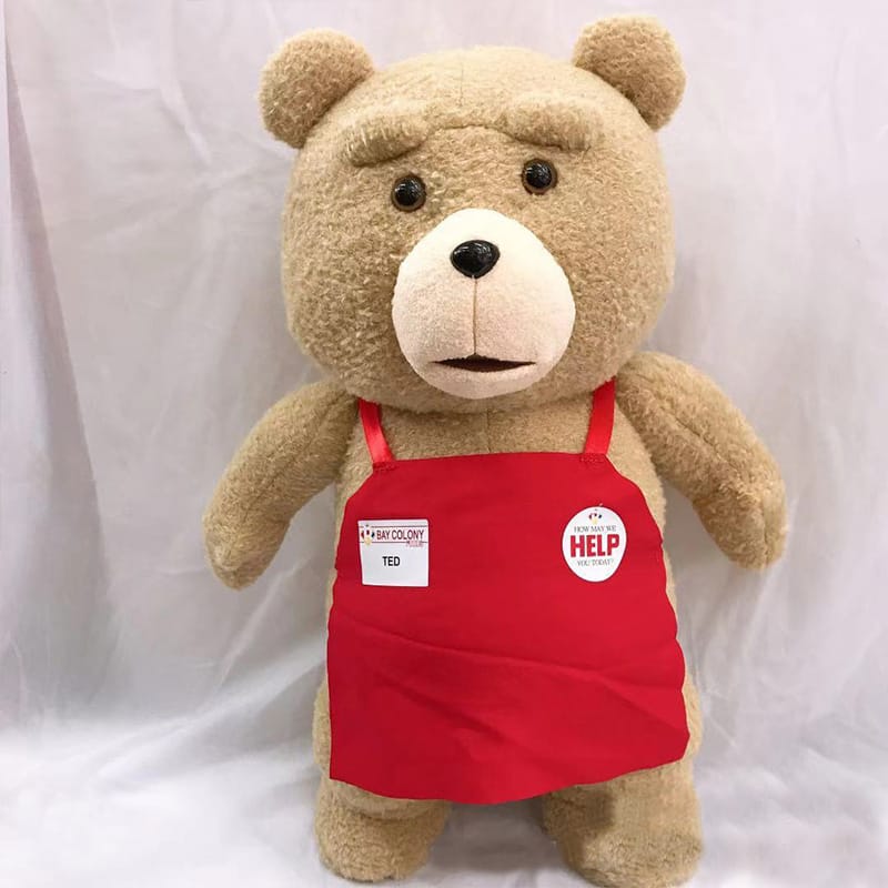 PELUCHE OSO TED CON MANDIL ROJO - 2
