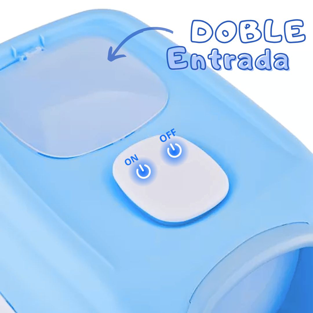 ARENERO LED DOBLE PUERTA PARA GATOS CONTRA BACTERIAS LILA - 4
