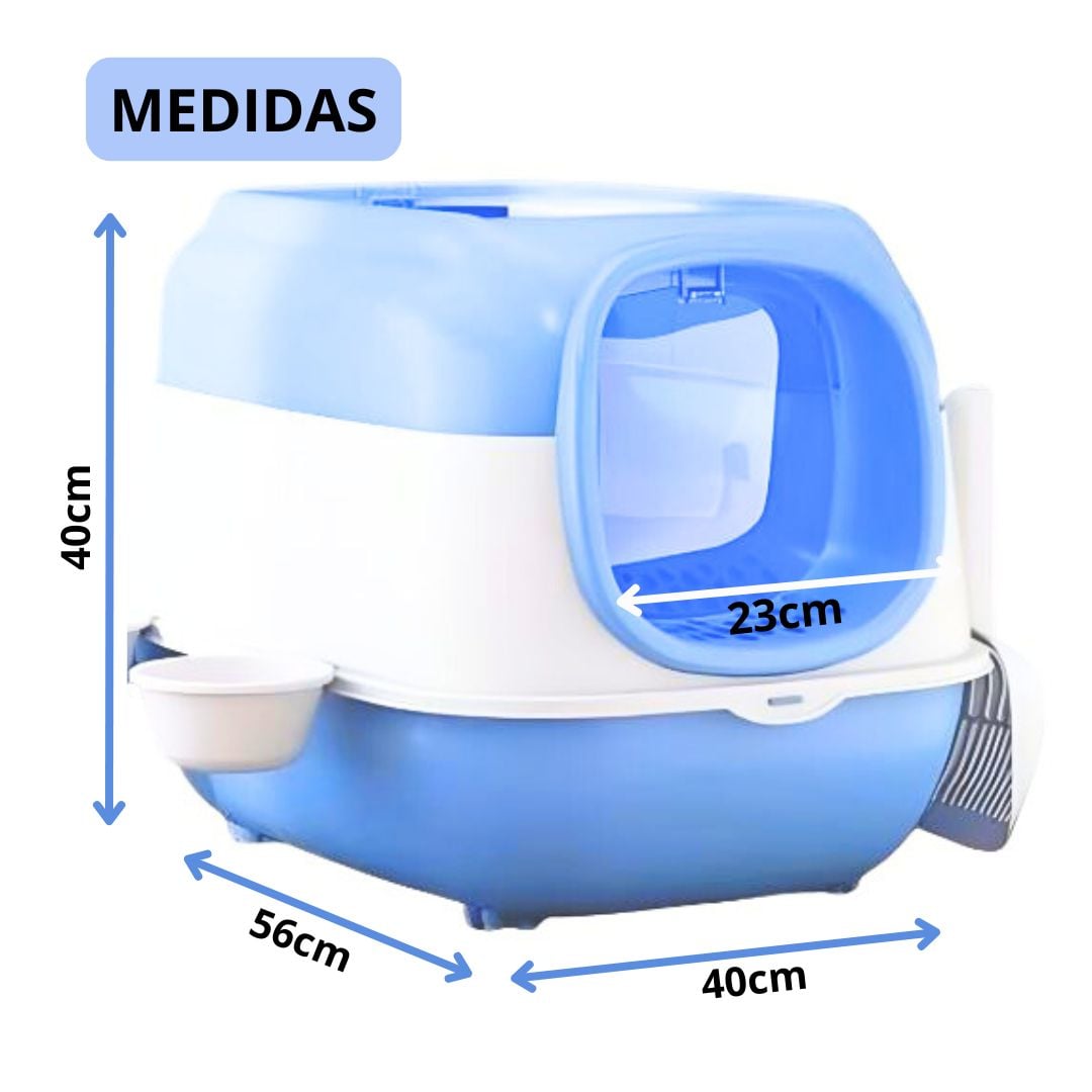 ARENERO LED DOBLE PUERTA PARA GATOS CONTRA BACTERIAS ROSA - 3