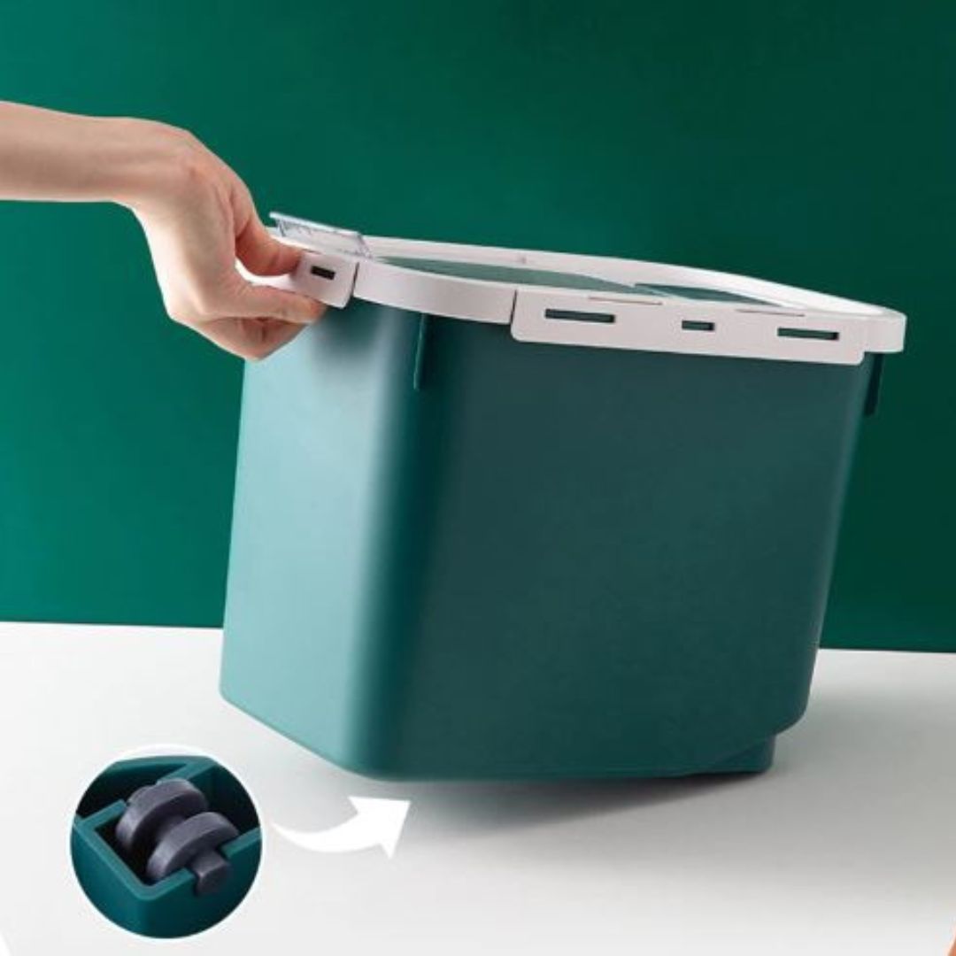 CONTENEDOR DE COMIDA HERMETICO PARA MASCOTAS GRIS - 5