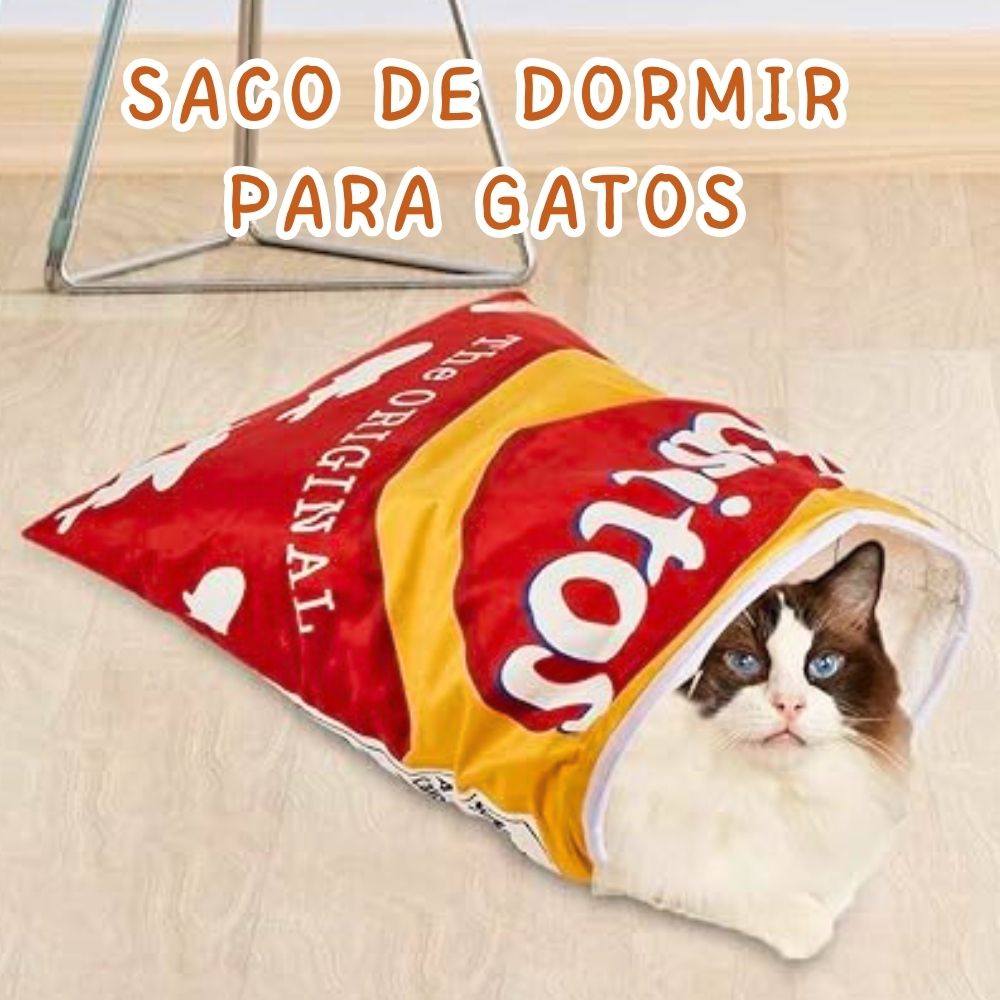 SACO DE DORMIR PARA GATOS CON FORMA DE CHIPS MODELO 3 - 1