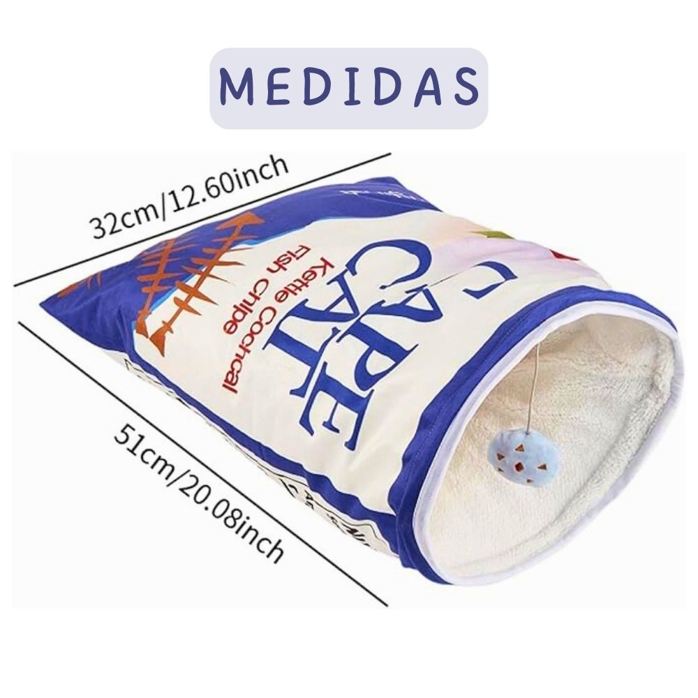 SACO DE DORMIR PARA GATOS CON FORMA DE CHIPS MODELO 3 - 2