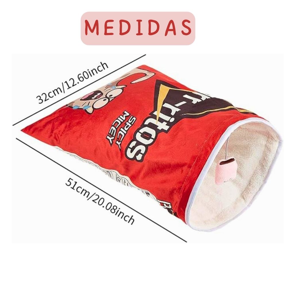 SACO DE DORMIR PARA GATOS CON FORMA DE CHIPS MODELO 3 - 2