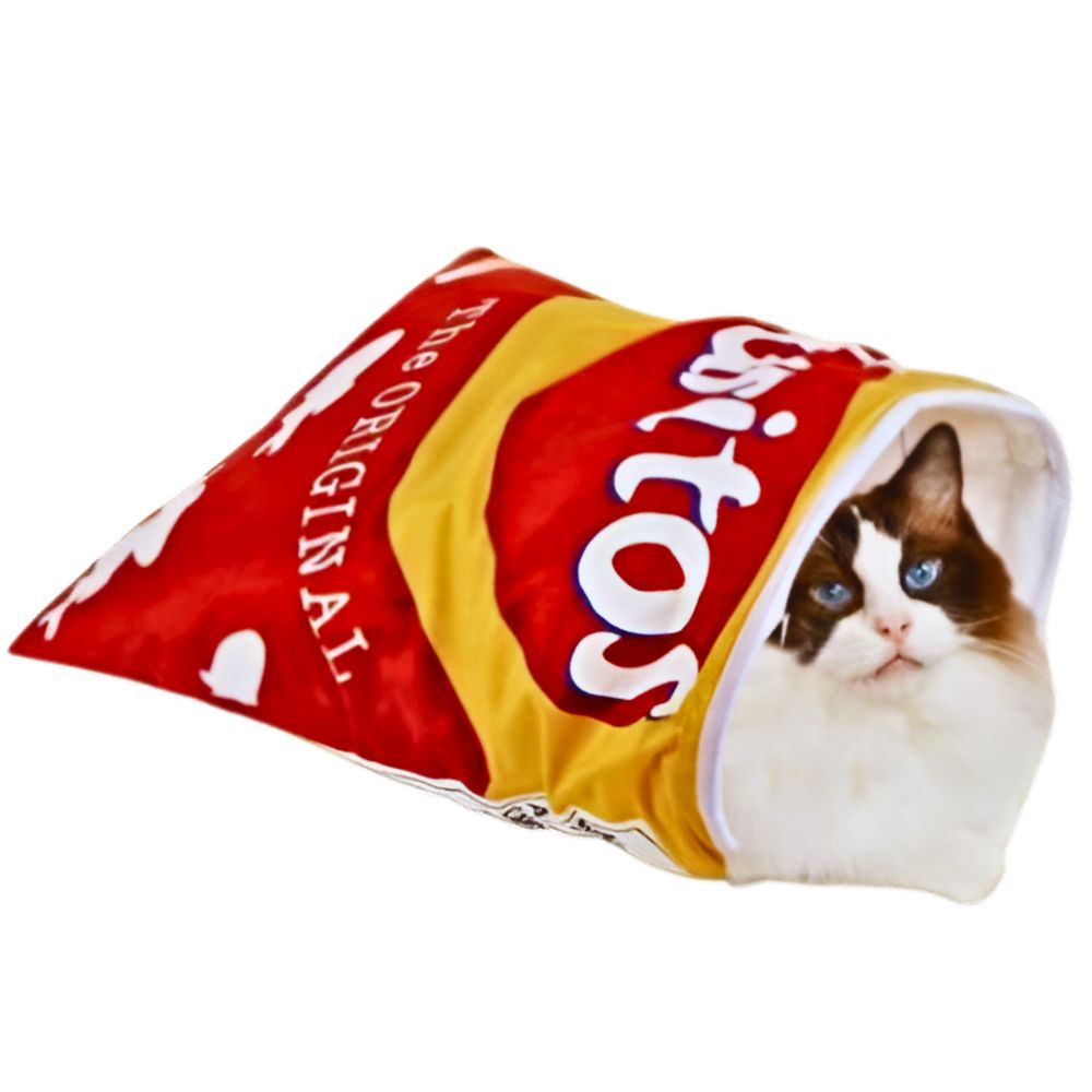 SACO DE DORMIR PARA GATOS CON FORMA DE CHIPS MODELO 3 - 4