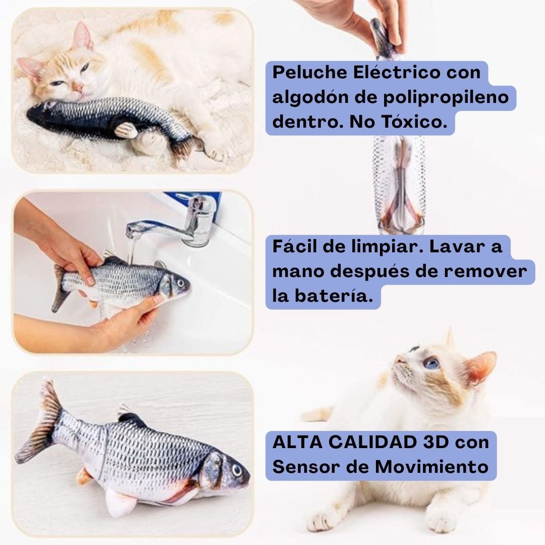 PESCADO ELECTRÓNICO CON SENSOR MOVIMIENTO PARA GATO MODELO 3 - 3