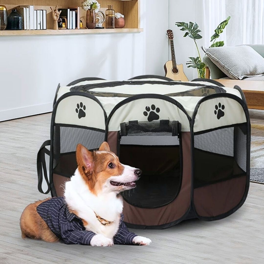 CORRAL PLEGABLE L PARA MASCOTAS ROSA - 2