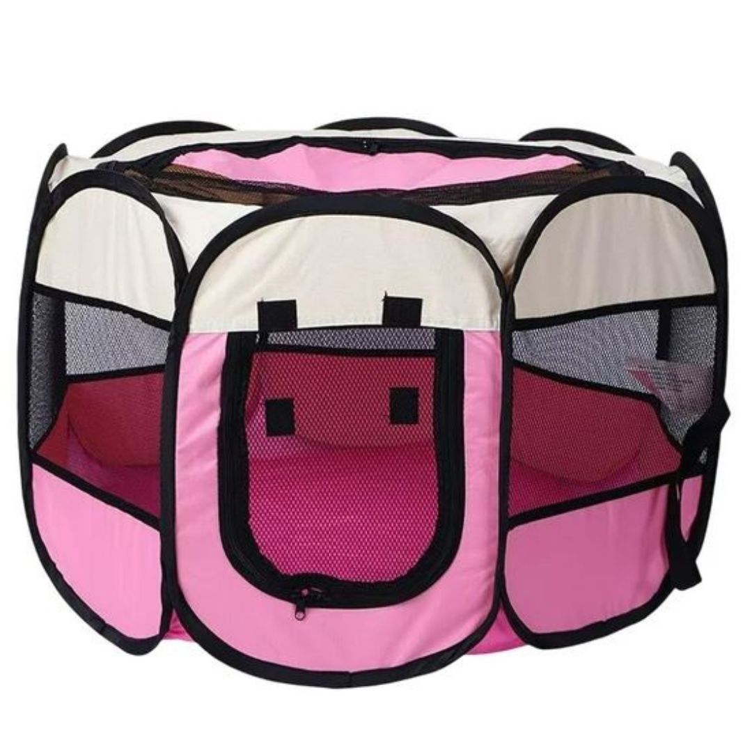 CORRAL PLEGABLE XXL PARA MASCOTAS MARRÓN - 1