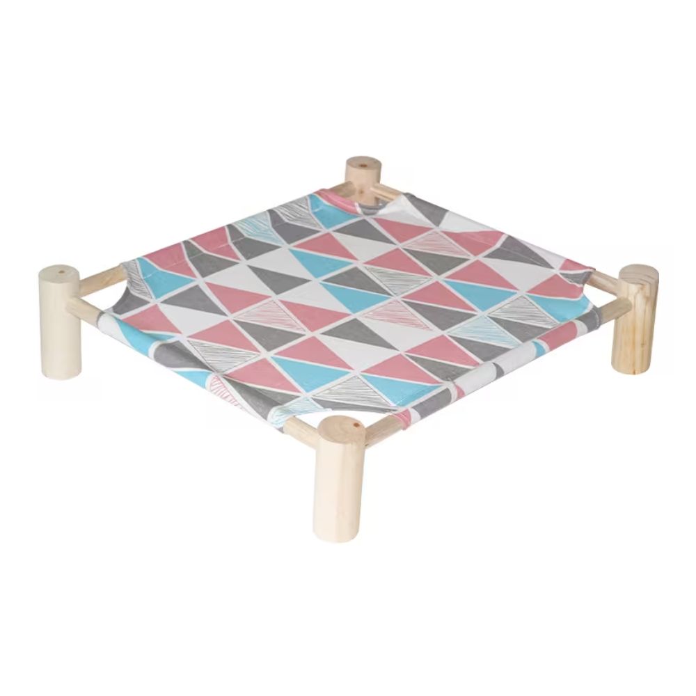 CAMA HAMACA ELEVADA DE BAMBÚ PARA MASCOTAS DISEÑO 4 - 1