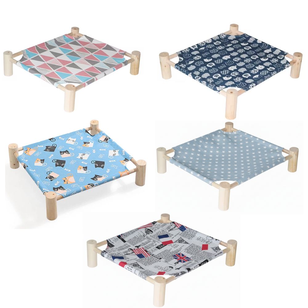 CAMA HAMACA ELEVADA DE BAMBÚ PARA MASCOTAS DISEÑO 4 - 7