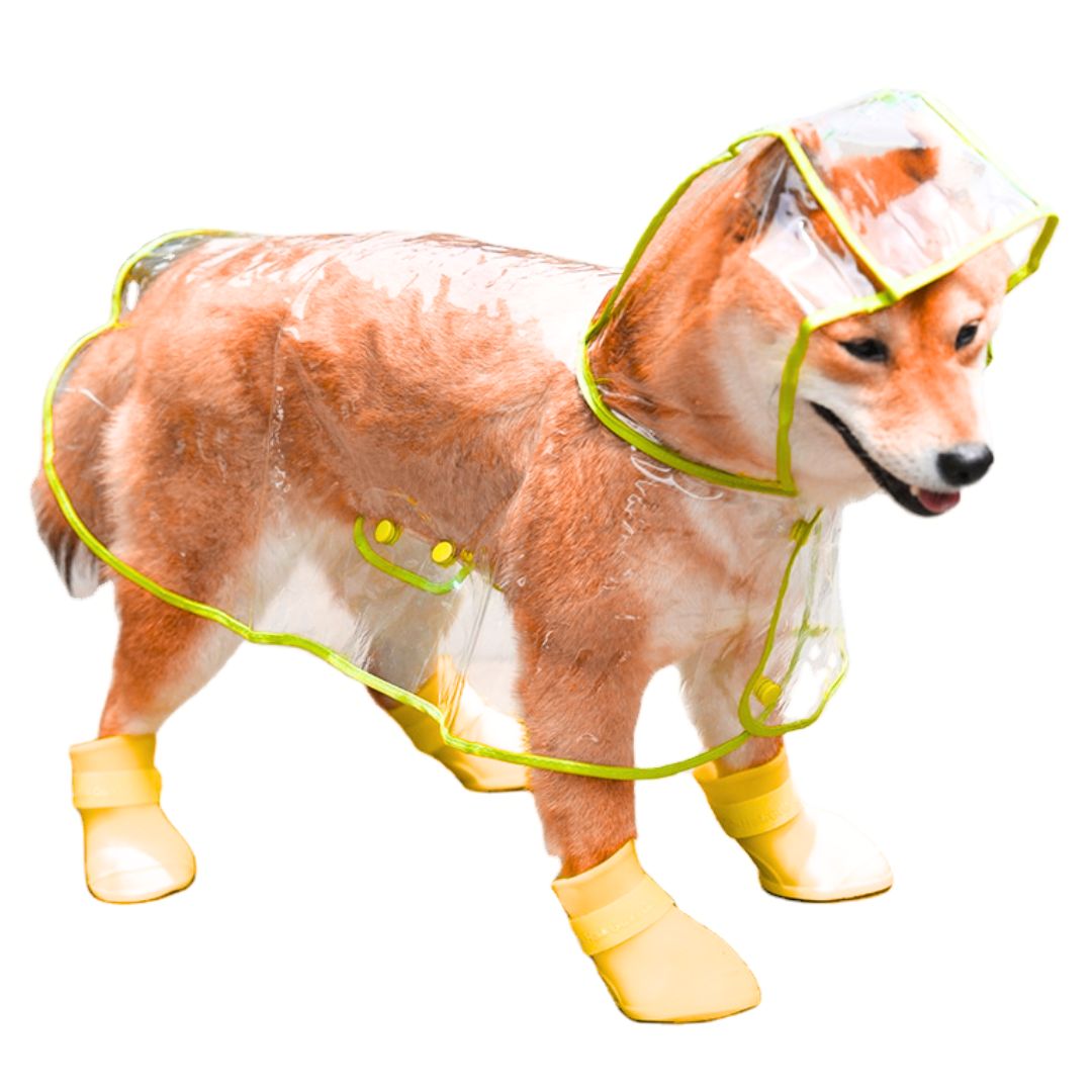 CAPA IMPERMEABLE DE LLUVIA PARA MASCOTAS TALLA 4 - 4