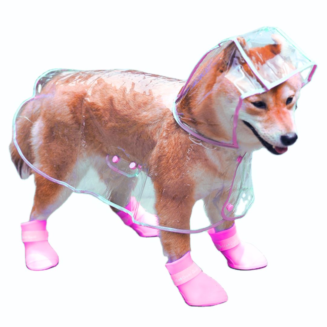 CAPA IMPERMEABLE DE LLUVIA PARA MASCOTAS TALLA 6 - 4