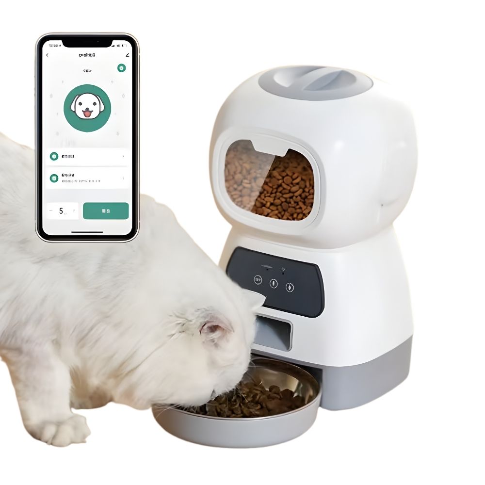 ROBOT GRABADOR DE VOZ DISPENSADOR DE COMIDA INTELIGENTE PARA MASCOTAS - 4