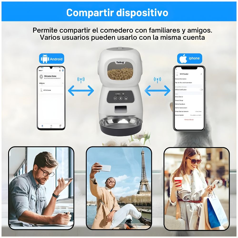 ROBOT GRABADOR DE VOZ DISPENSADOR DE COMIDA INTELIGENTE PARA MASCOTAS - 6