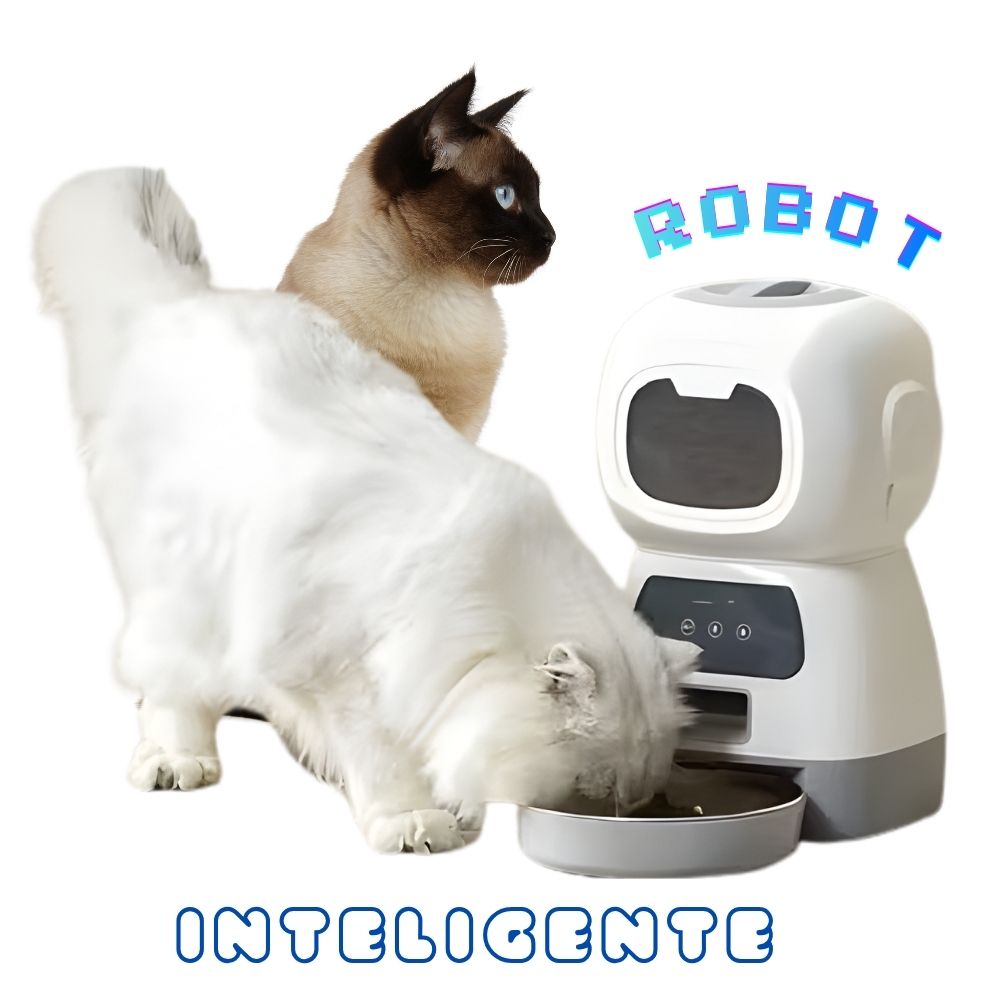 ROBOT GRABADOR DE VOZ DISPENSADOR DE COMIDA INTELIGENTE PARA MASCOTAS - 8