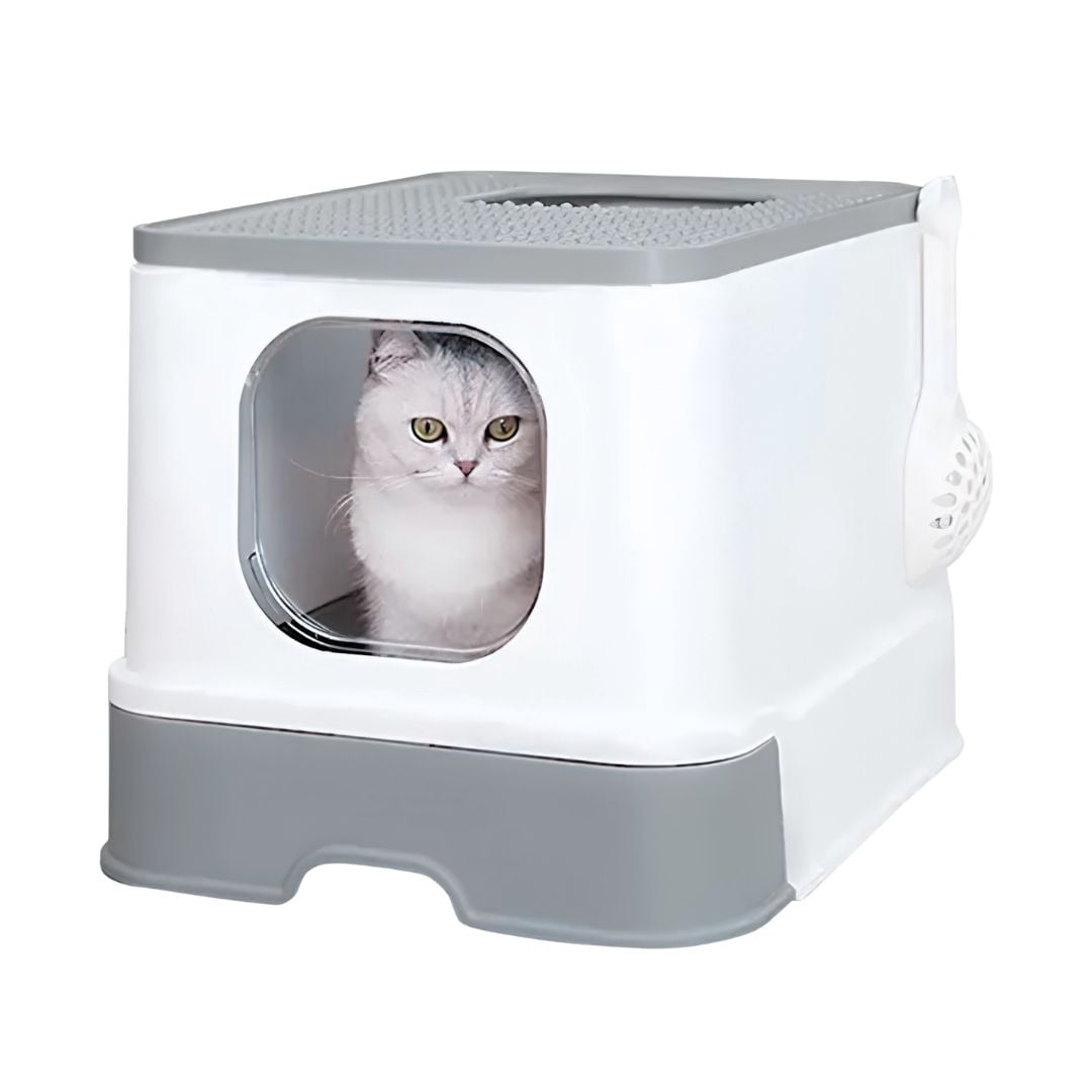 ARENERO BOX PLEGABLE XL PARA GATOS GRIS - 1