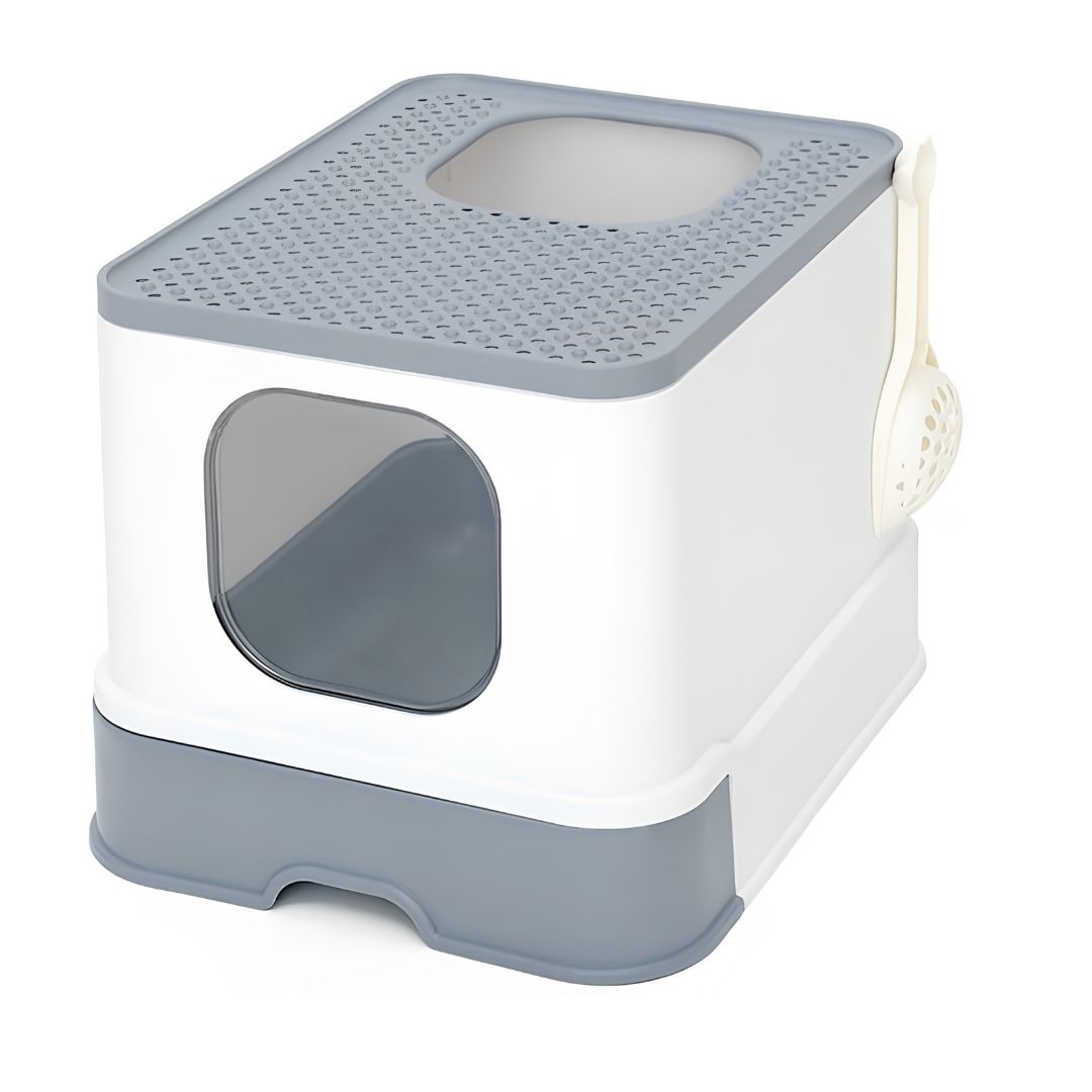 ARENERO BOX PLEGABLE XL PARA GATOS GRIS - 6