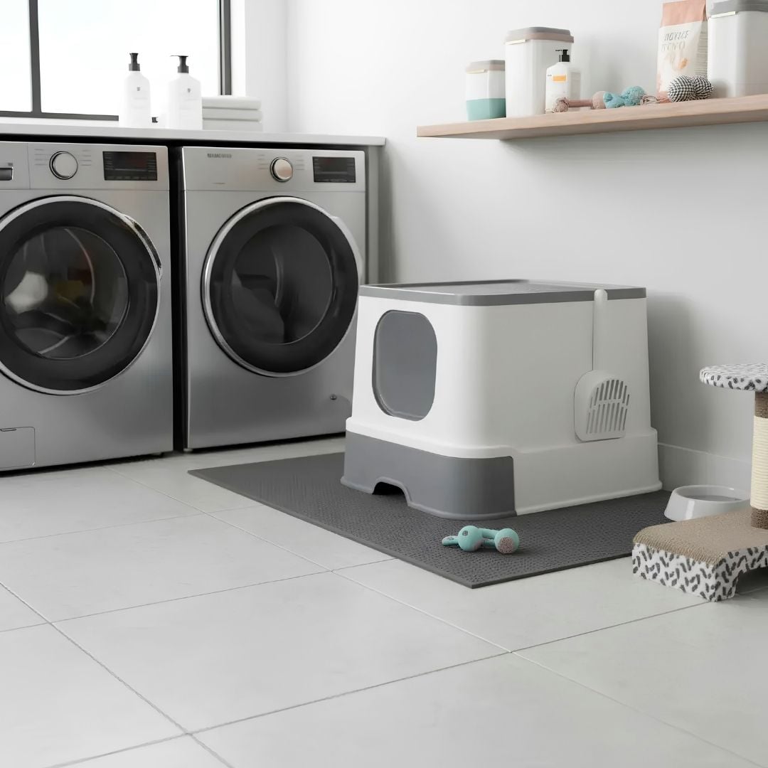 ARENERO BOX PLEGABLE XL PARA GATOS GRIS - 8