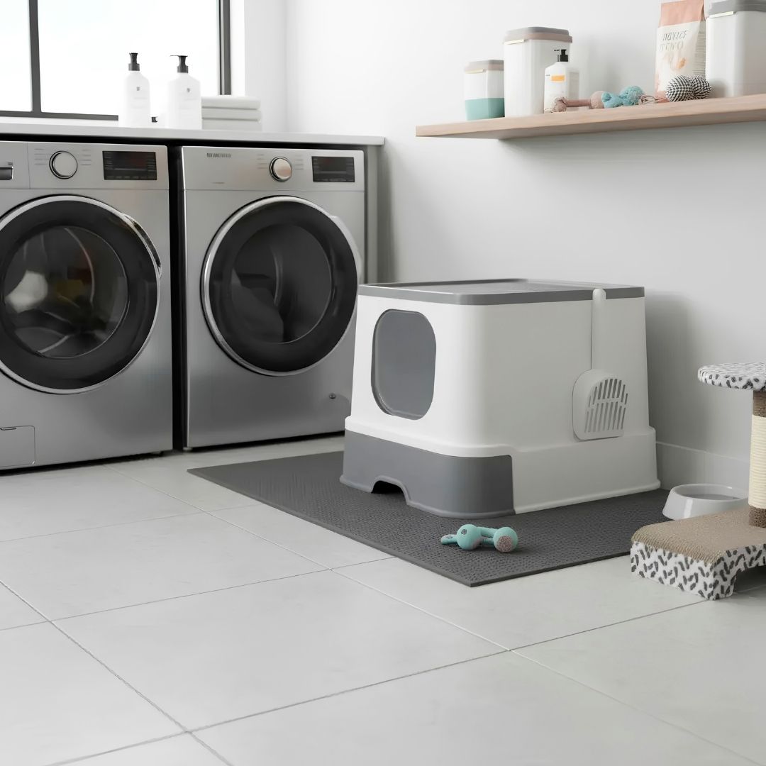 ARENERO BOX PLEGABLE XL PARA GATOS GRIS - 8